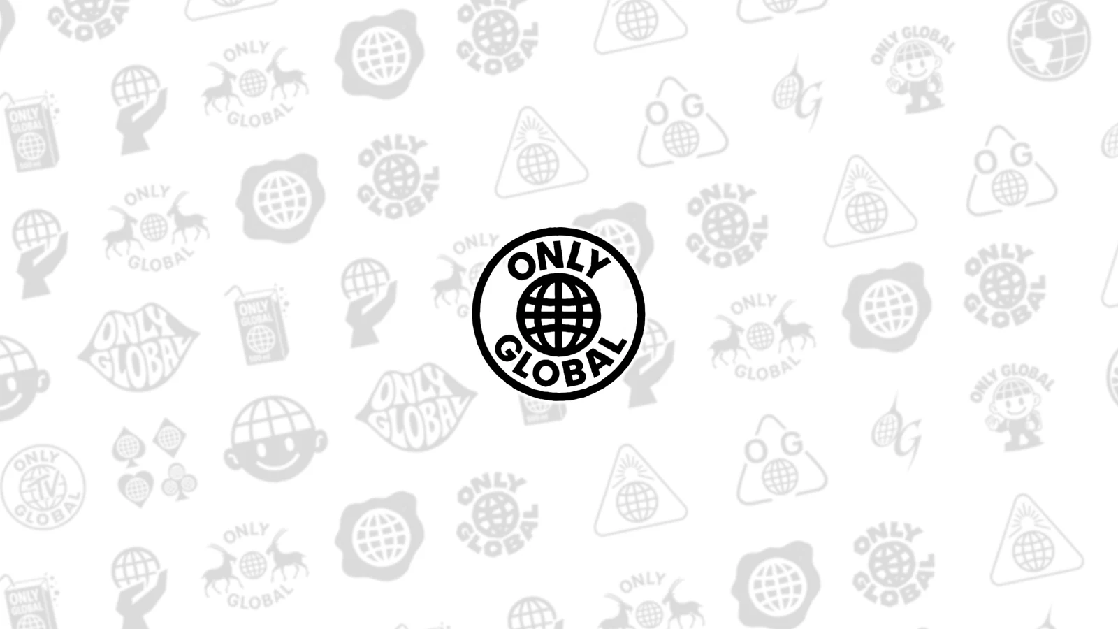 Heller ONLY GLOBAL-Kanalbanner mit gezeichnetem Hintergrund