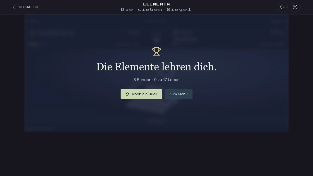 Das echte Trainingsende: Hero 0/80, AION 17/80.