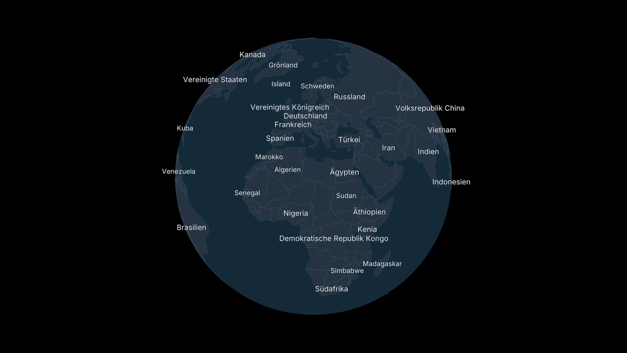 Die Globusprojektion als Alternative zu Plattkarte und Mercator.