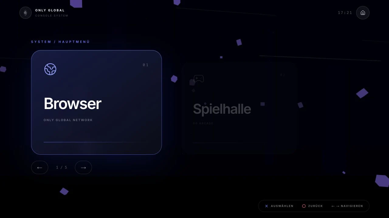 Die eigene Konsole als räumliche Geräteoberfläche.